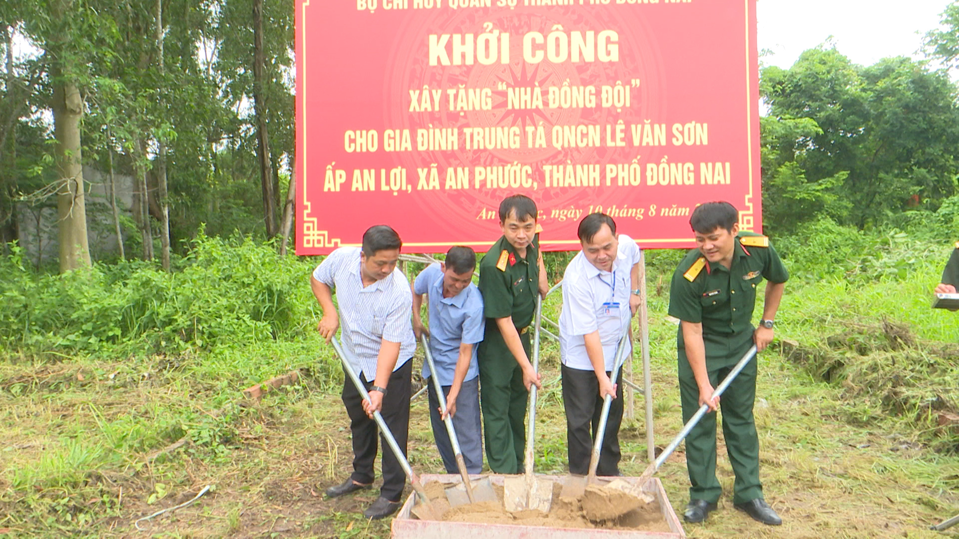 lễ khởi công xây nhà đồng  đội tại xã An Phước